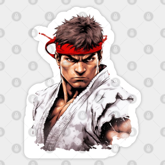 Ryu Street Fighter Design Sticker by Labidabop